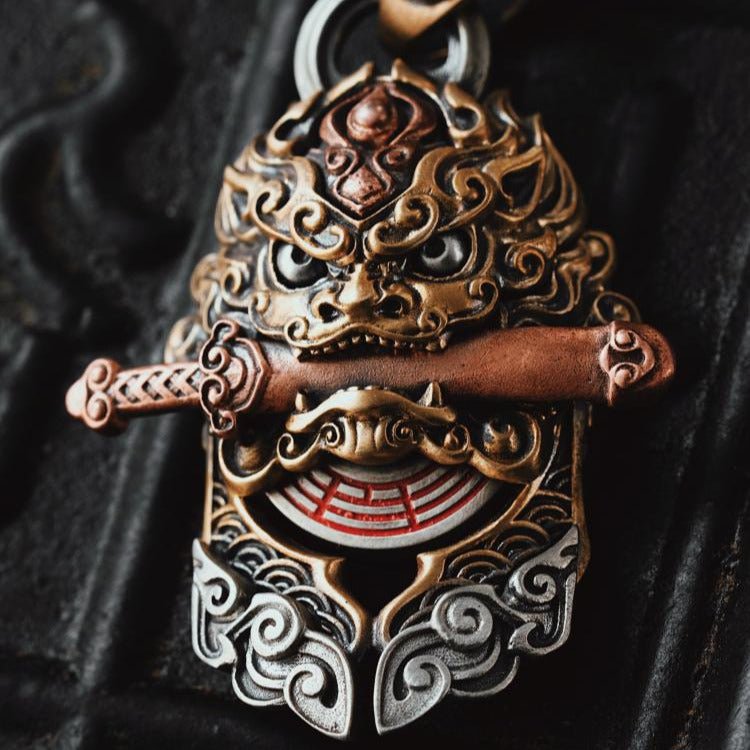 Tao Stones Bronze Guardian Swrod - Lion Pendant