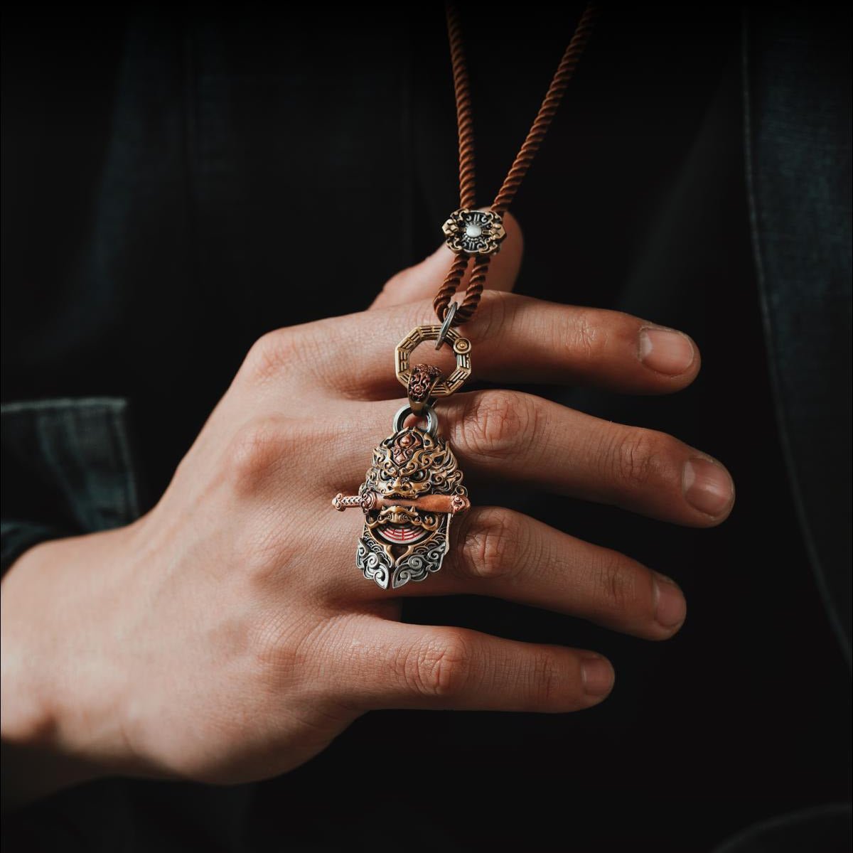 Tao Stones Bronze Guardian Swrod - Lion Pendant