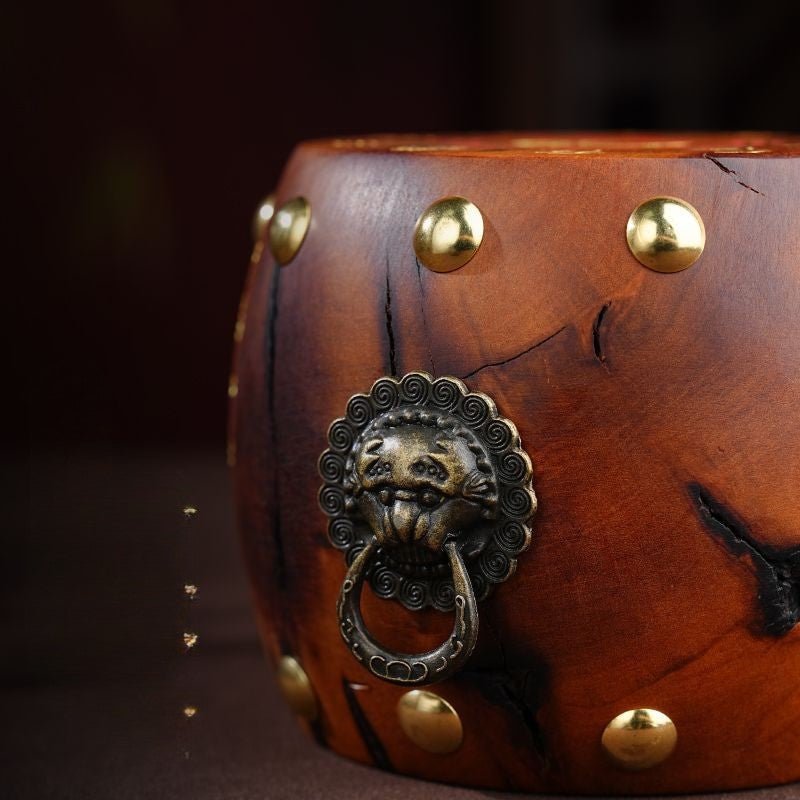 Tao Stones | Celestial Resonance: Handcrafted Lightning Wood Desktop Drum
