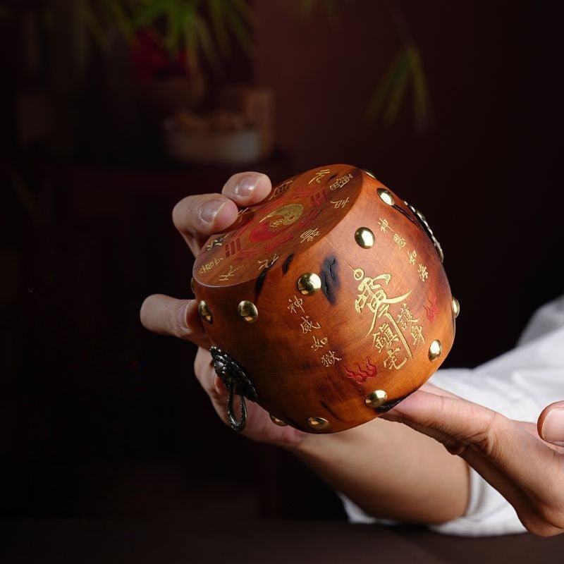 Tao Stones | Celestial Resonance: Handcrafted Lightning Wood Desktop Drum