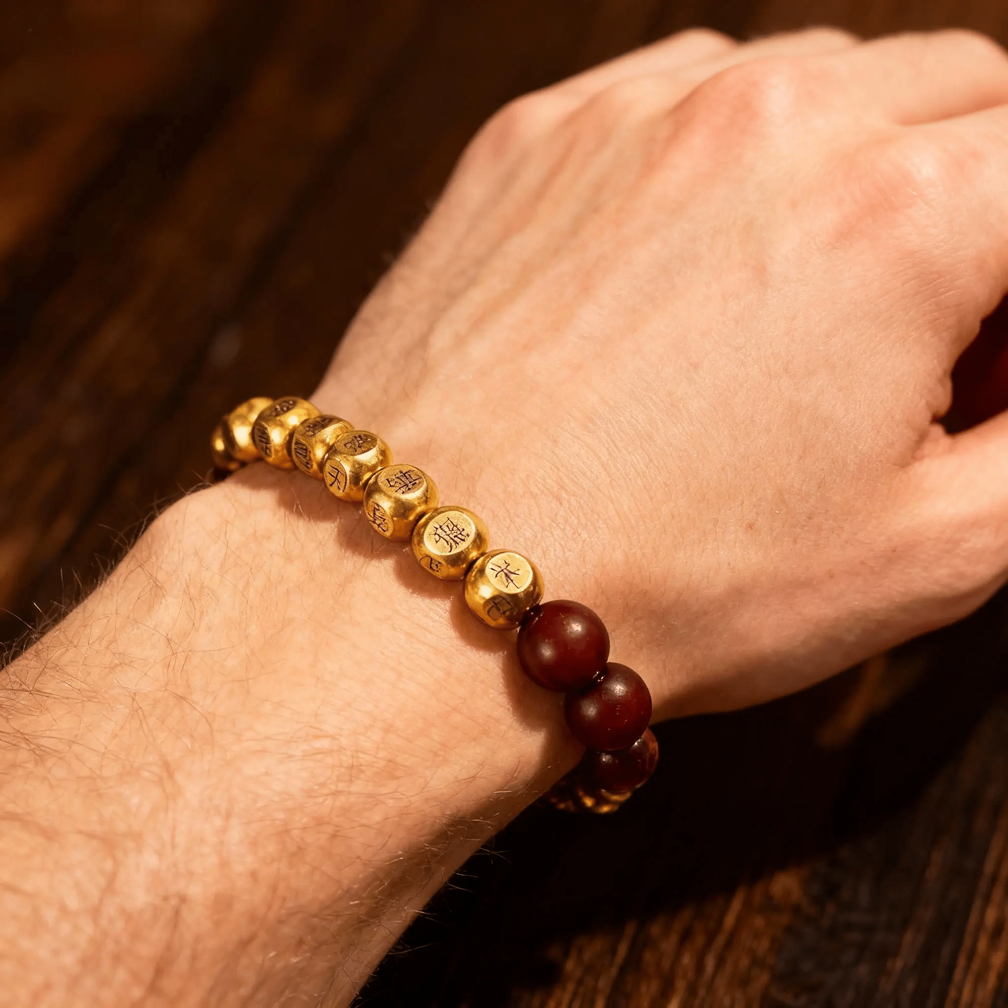 Tao Stones Copper Taoist Golden Light Mantra Bracelet
