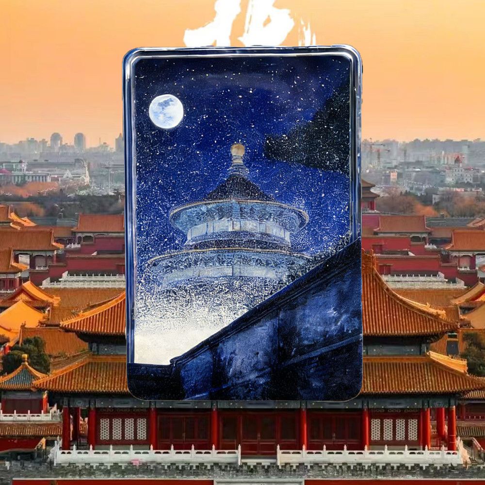 Tao Stones | Frozen Palace Whispers: Dynamic Winter Snow Fridge Magnet Series