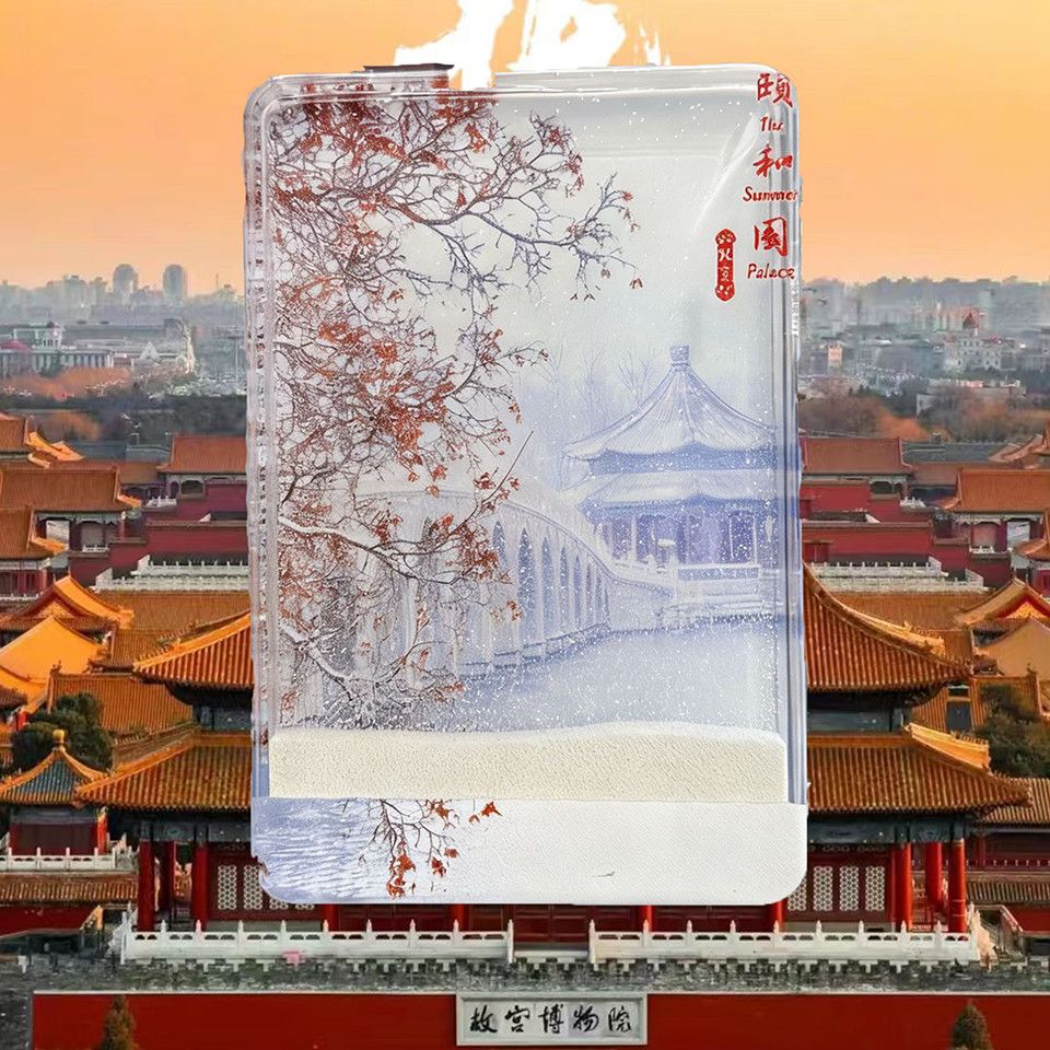 Tao Stones | Frozen Palace Whispers: Dynamic Winter Snow Fridge Magnet Series