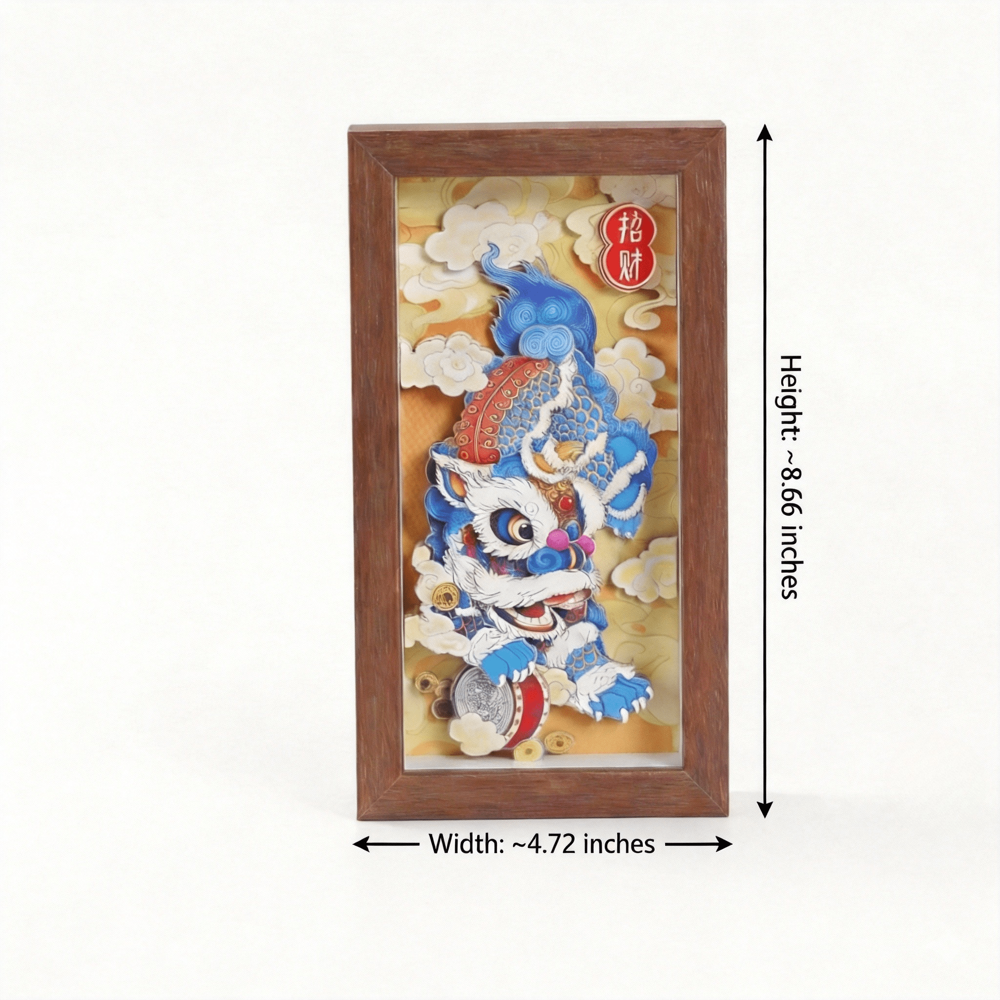 Tao Stones | Guardian of Abundance: 3D Paper - Cut Lion Dance (Set of 2)