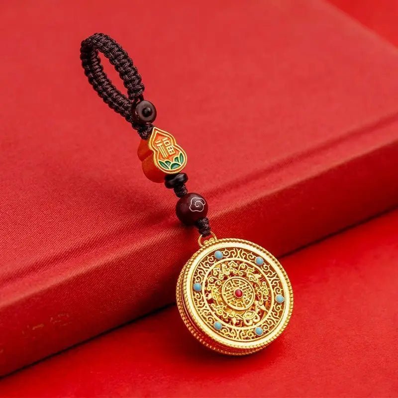 Tao Stones Infinite Fortune Circle: Handcrafted Five Blessings Keychain
