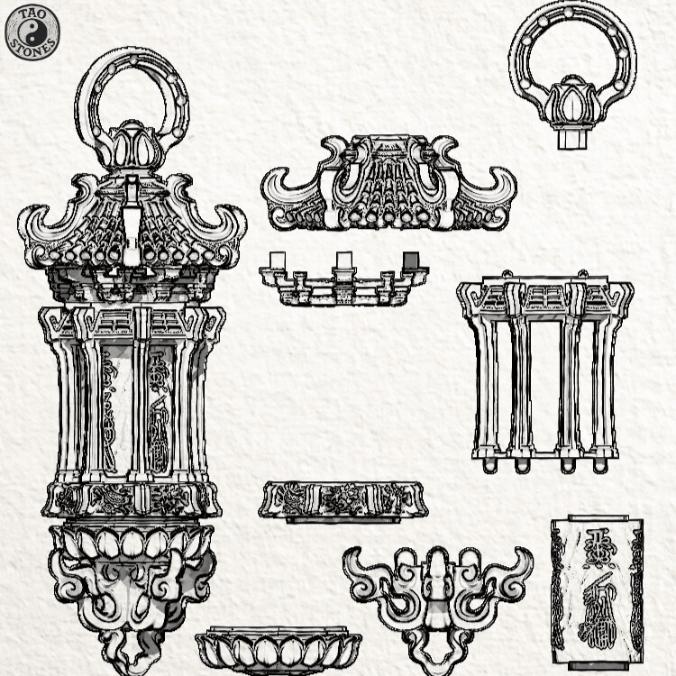 Tao Stones | Pavilion of Eternal Abundance: Five - Directional Rotating Wealth Pendant