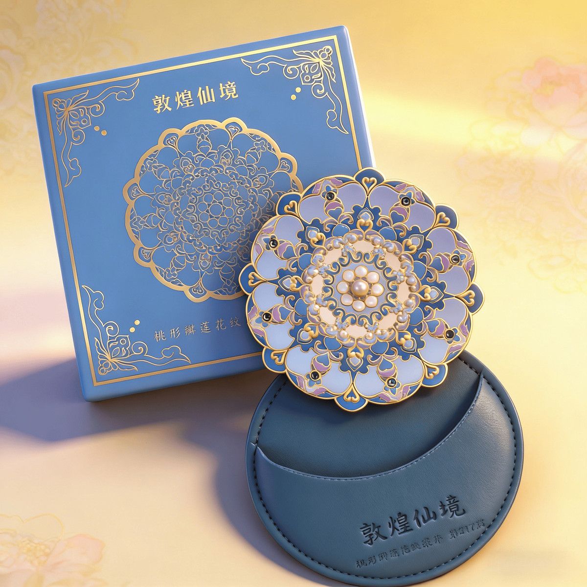 Tao Stones | Petal Radiance: The Blooming Dao Artisan Makeup Mirror
