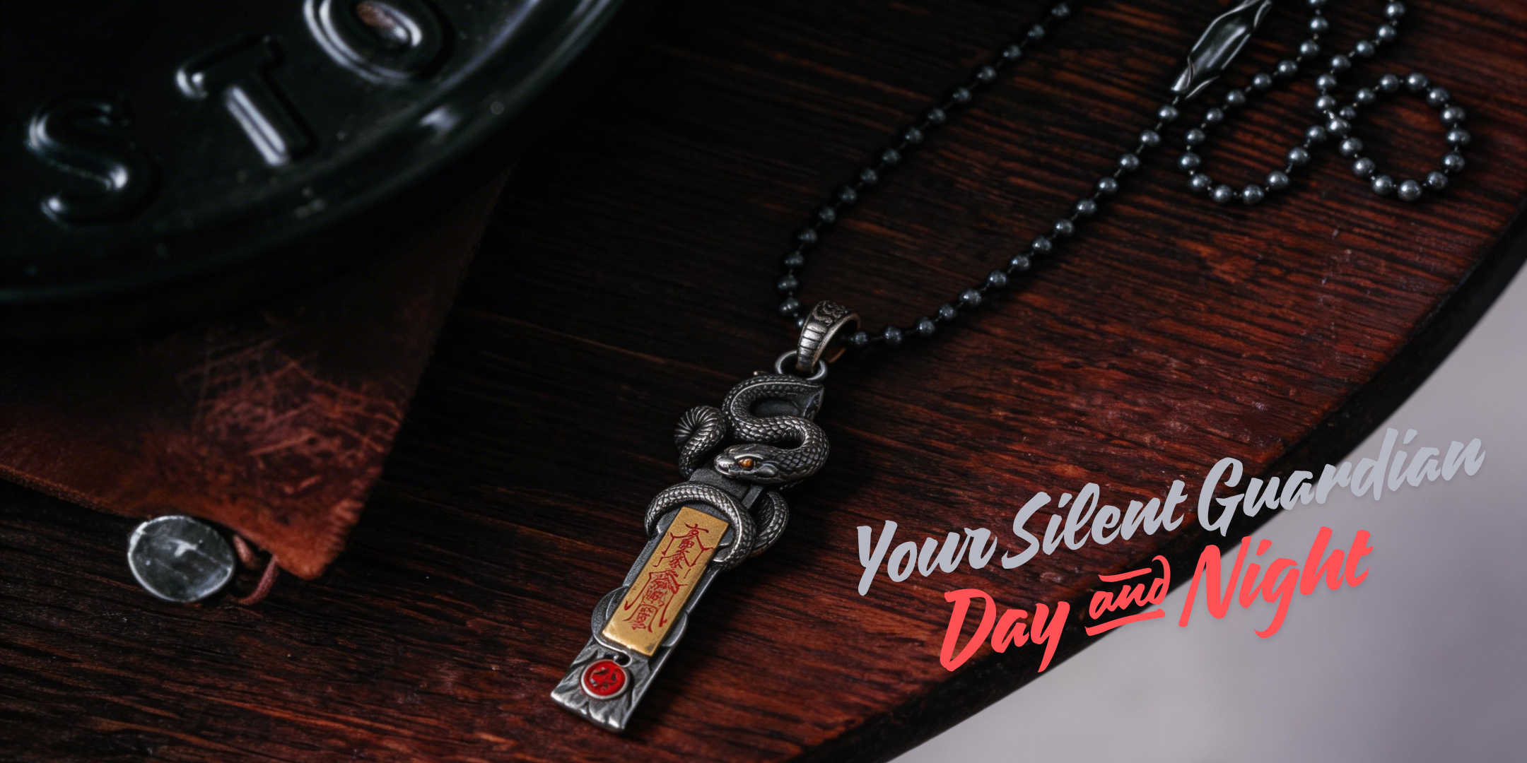 Coiled sacred serpent pendant, a silent guardian for protection.