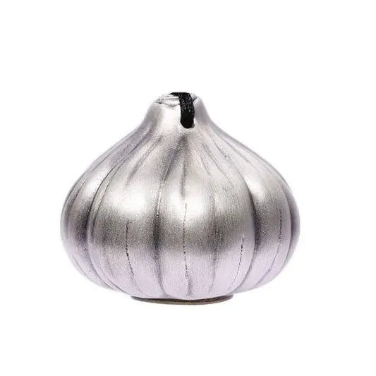 Tao Stones Silver Garlic Shaped Keychain