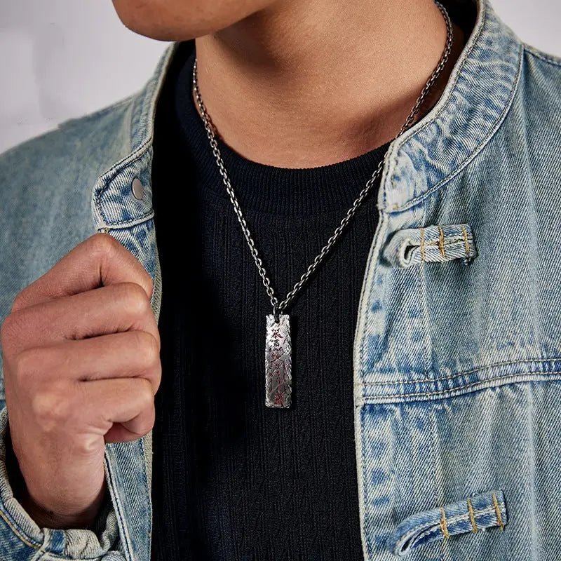 Tao Stones Silver Taoist Talisman Necklace