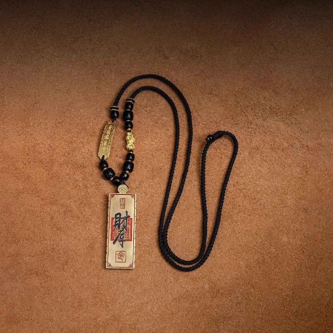 Tao Stones Taoist Five Paths Prosperity Talisman Pendant