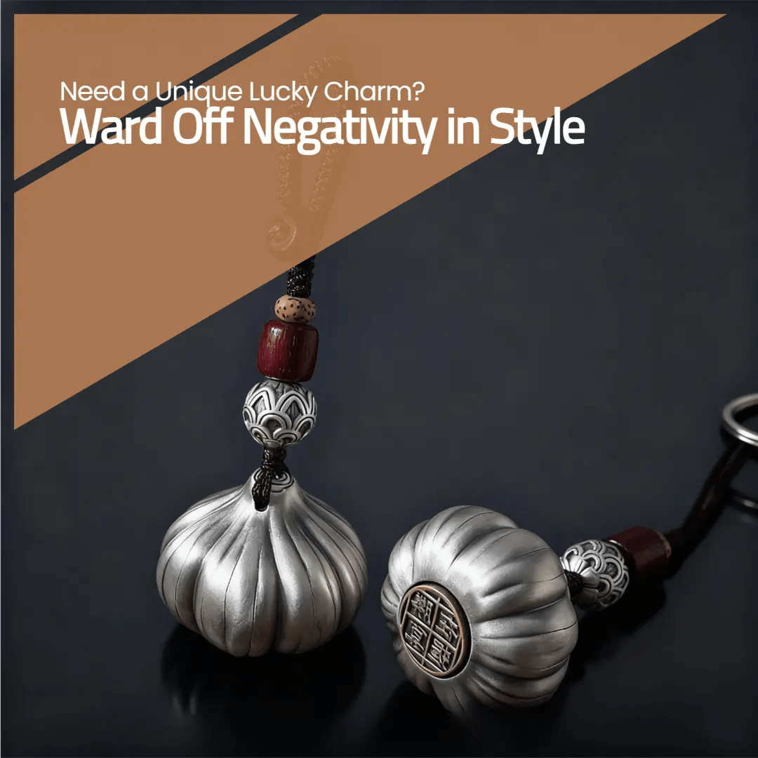 Beyond the Kitchen: The Silver Garlic Keychain - Your Pocket-Sized Charm for Victory - Tao Stones