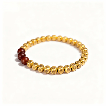 Tao Stones Copper Taoist Golden Light Mantra Bracelet Tao Stones