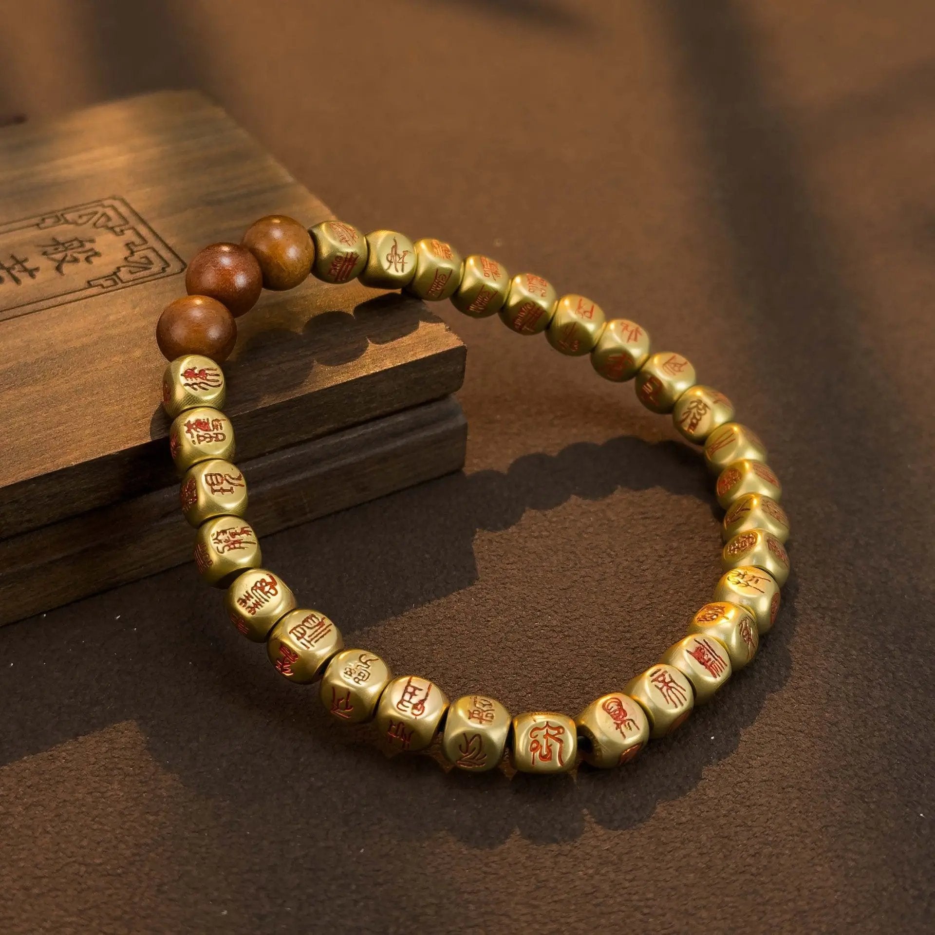 Tao Stones Copper Taoist Golden Light Mantra Bracelet Tao Stones