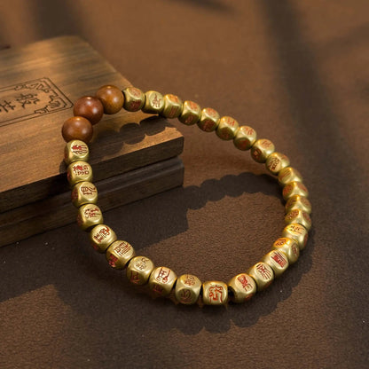 Tao Stones Copper Taoist Golden Light Mantra Bracelet Tao Stones