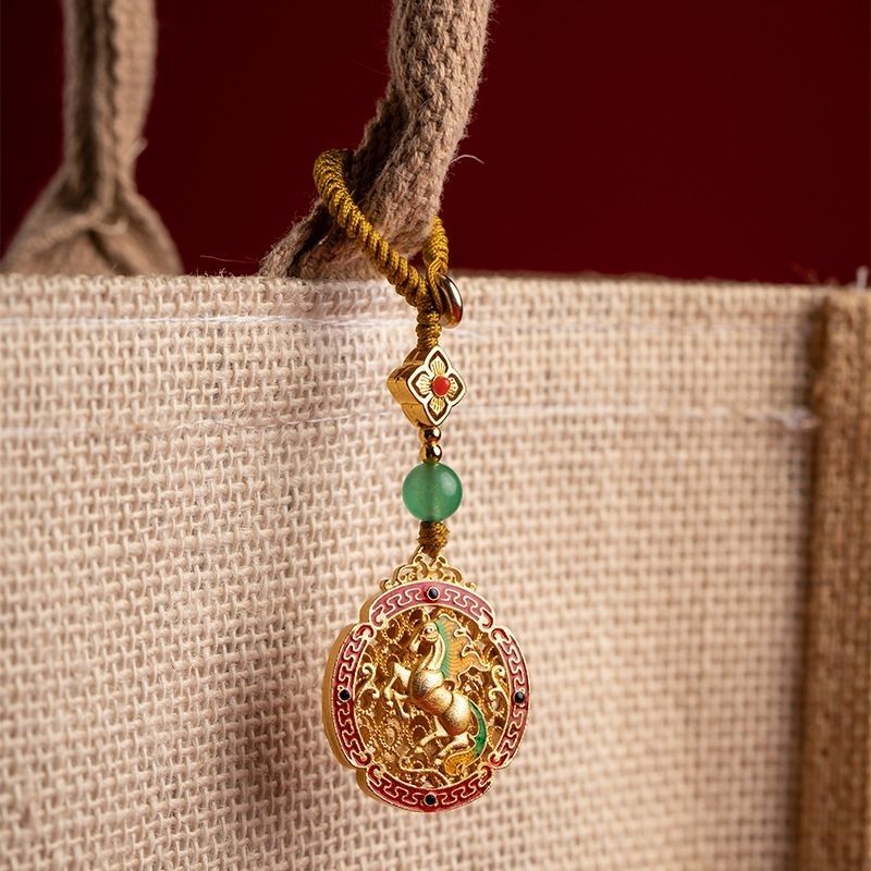 Tao Stones | Swift Success Talisman: Handcrafted Horse Momentum Keychain Tao Stones