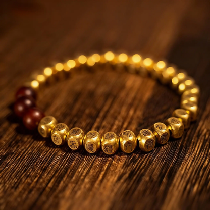 Tao Stones Copper Taoist Golden Light Mantra Bracelet Tao Stones