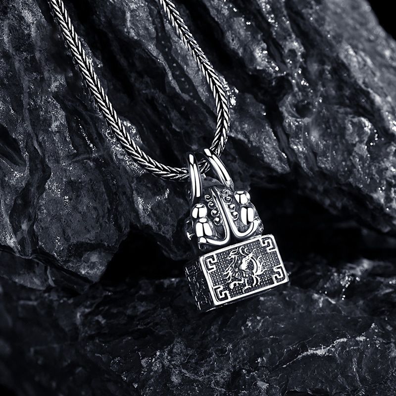 Tao Stones Taoist Copper Pixiu Seal Pendant