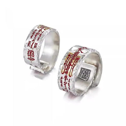 "Imperial Command Wealth & Prosperity" Taoist Vintage Ring Tao Stones