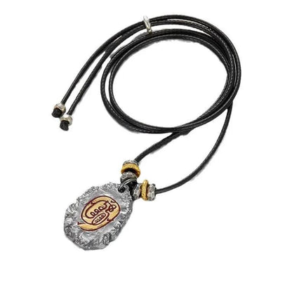 Taoist Golden Light Mantra Pendant - Chinese Style "Golden Light Divine" Protection Necklace for Warding Off Negative Energies & Safe Guarding, Vintage Amulet Pendant Tao Stones