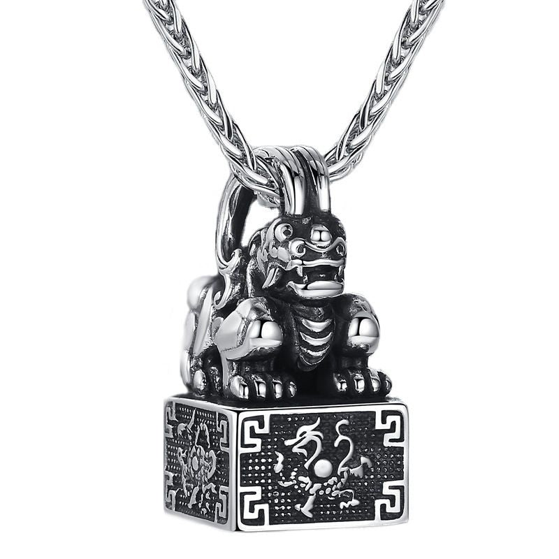 Tao Stones Taoist Copper Pixiu Seal Pendant