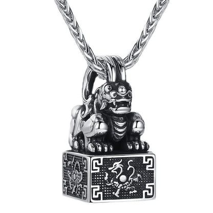 Tao Stones Taoist Copper Pixiu Seal Pendant