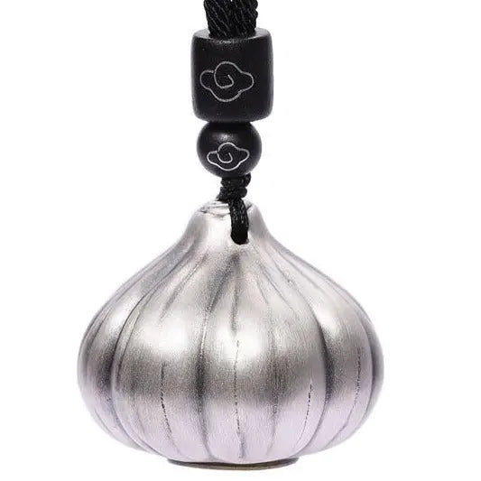 The Odds Are in Your Favor - Garlic Shaped Keychain - Silver Keychain Tao Stones