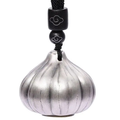 The Odds Are in Your Favor - Garlic Shaped Keychain - Silver Keychain Tao Stones