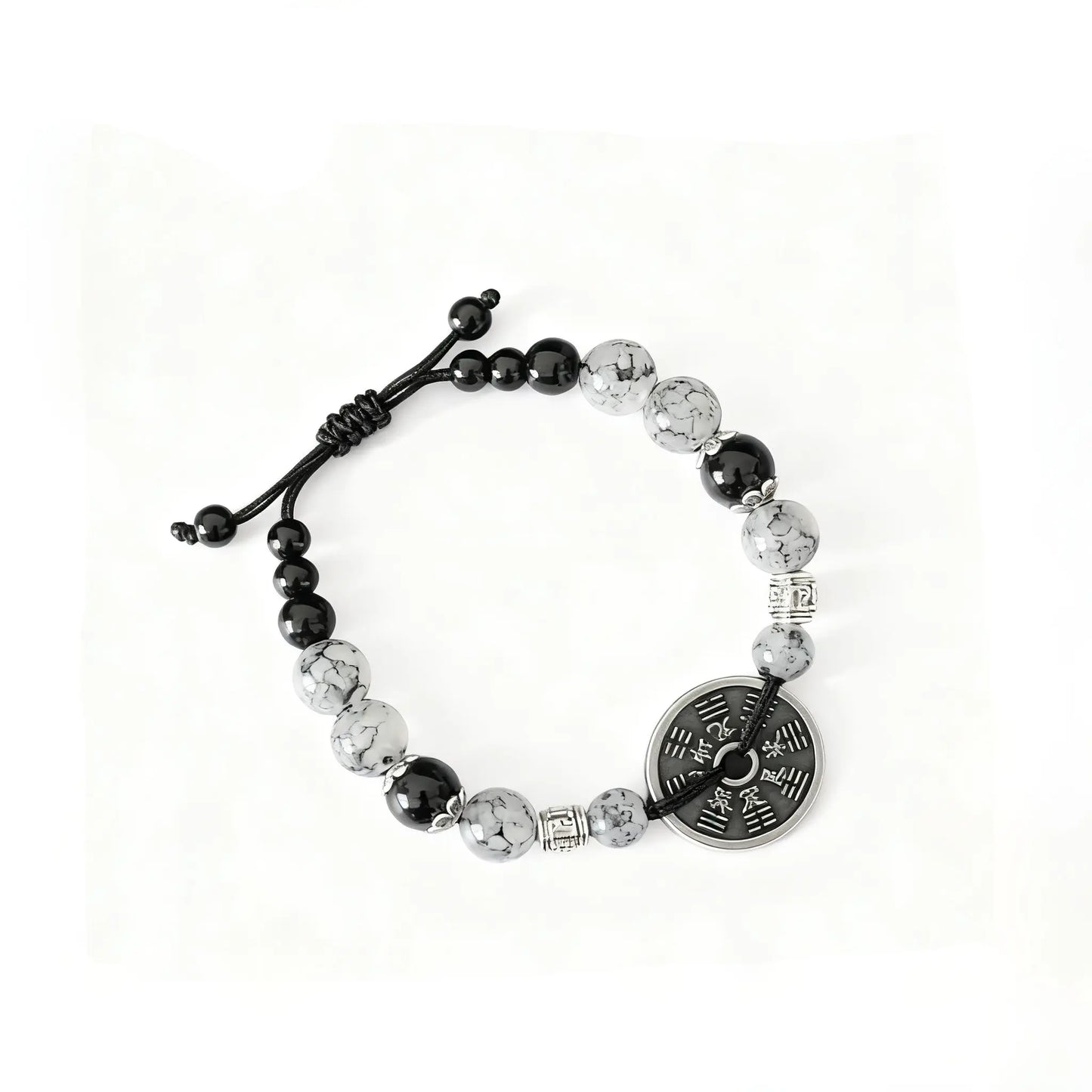 Yin Yang Mountain Ghost Coin Bracelet - Empowered by Our Taoist Priest Tao Stones