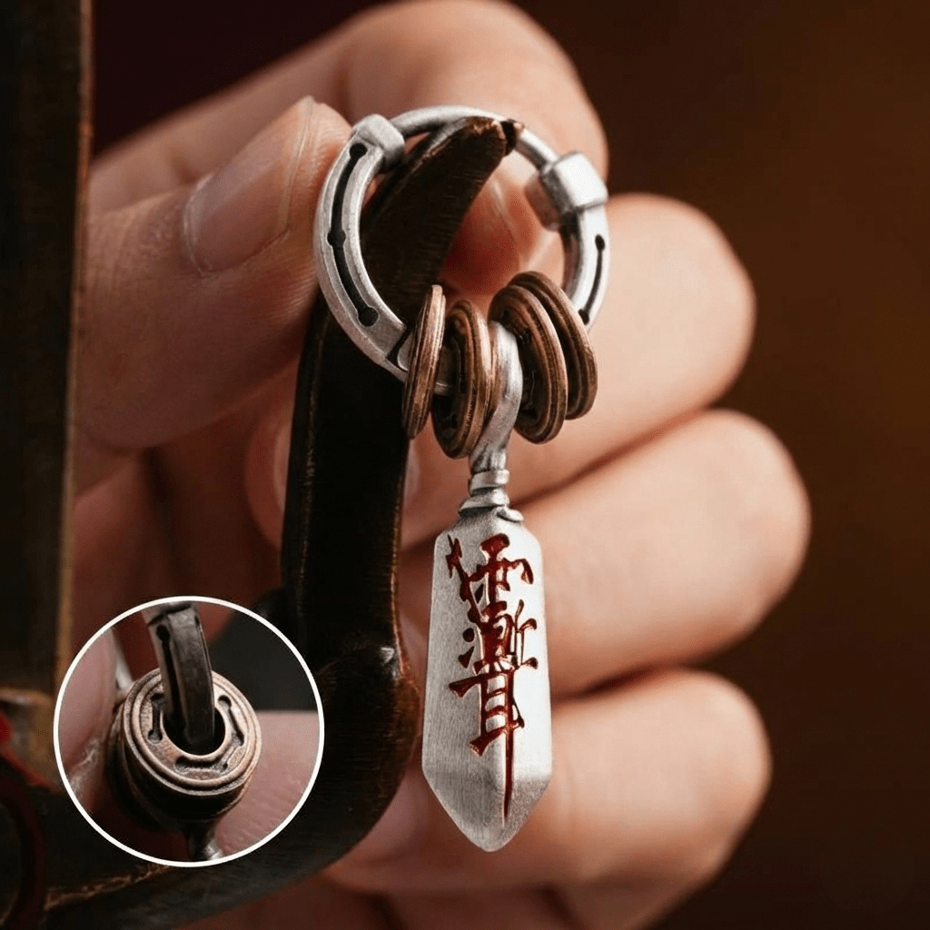 Tao Stones Celestial Guardian: Handcrafted Priest Knife Earring (Single Piece)