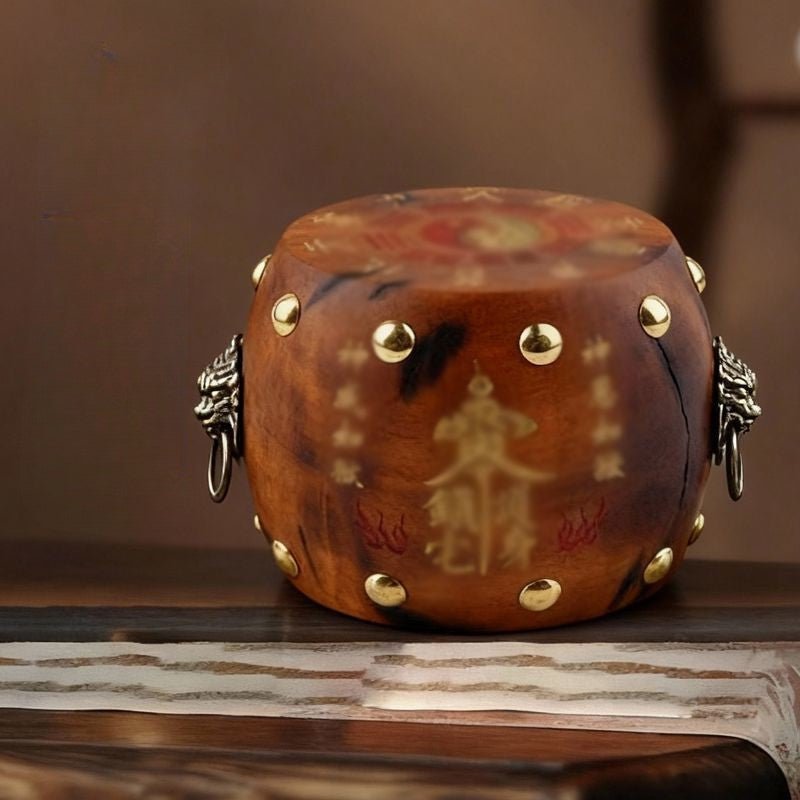 Tao Stones | Celestial Resonance: Handcrafted Lightning Wood Desktop Drum