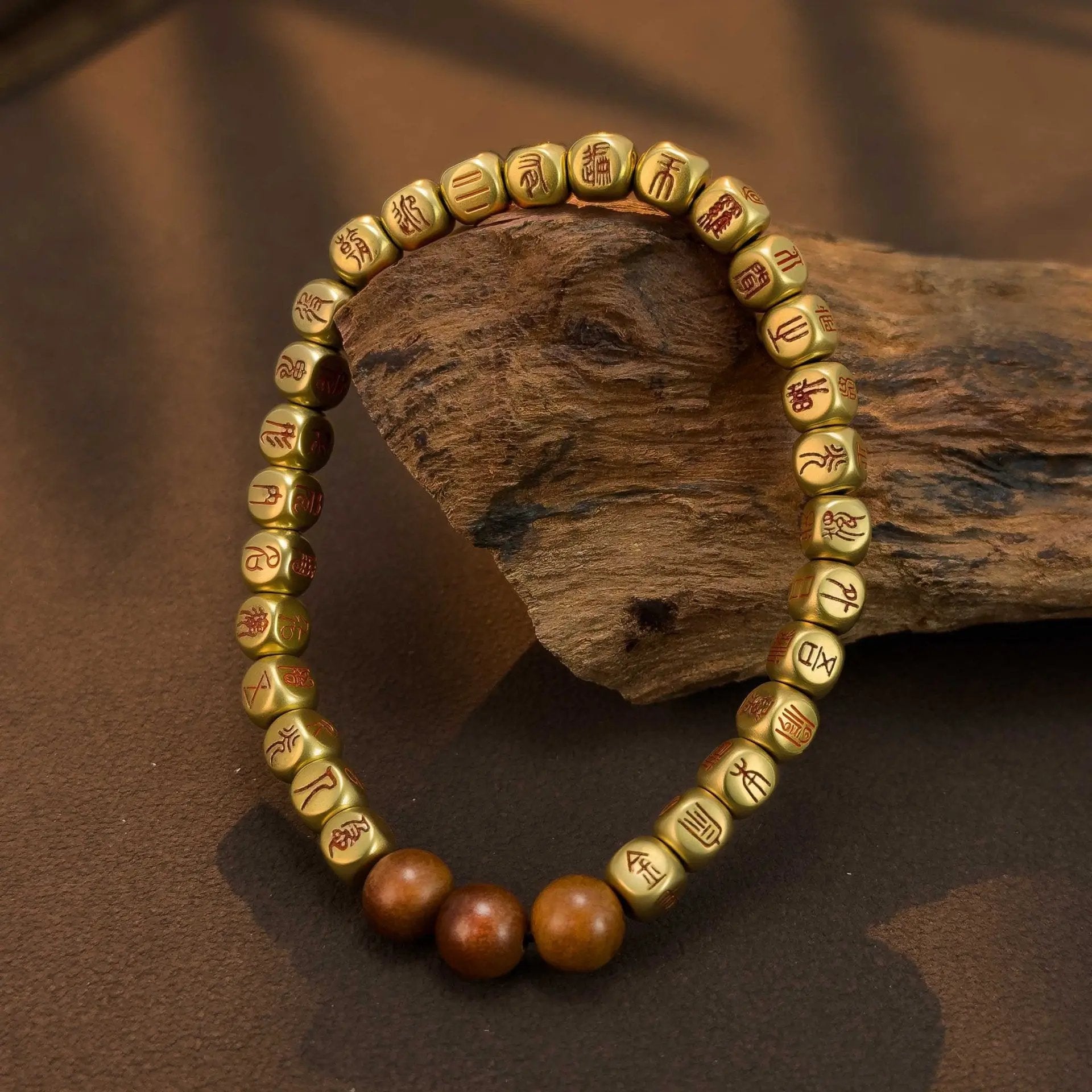 Tao Stones Copper Taoist Golden Light Mantra Bracelet