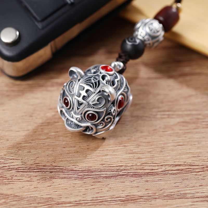 Tao Stones | Fortune’s Roar: Handcrafted Filigree Prosperity Tiger Keychain