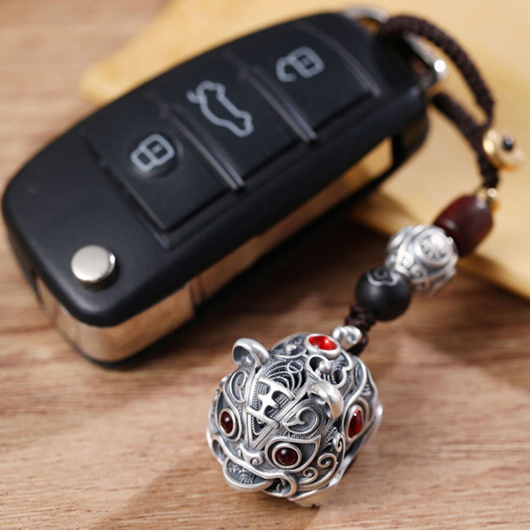 Tao Stones | Fortune’s Roar: Handcrafted Filigree Prosperity Tiger Keychain