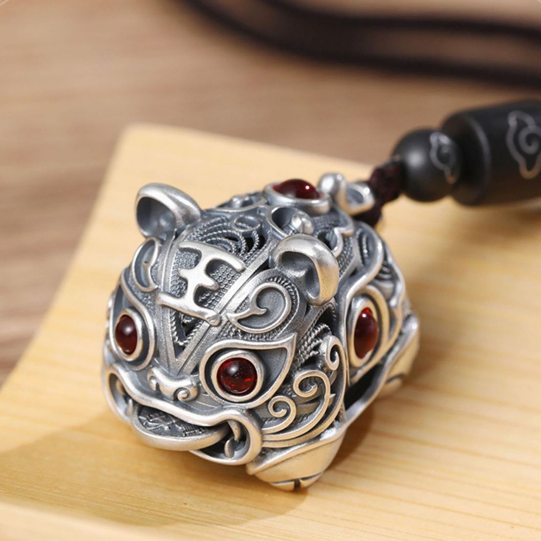 Tao Stones | Fortune’s Roar: Handcrafted Filigree Prosperity Tiger Keychain