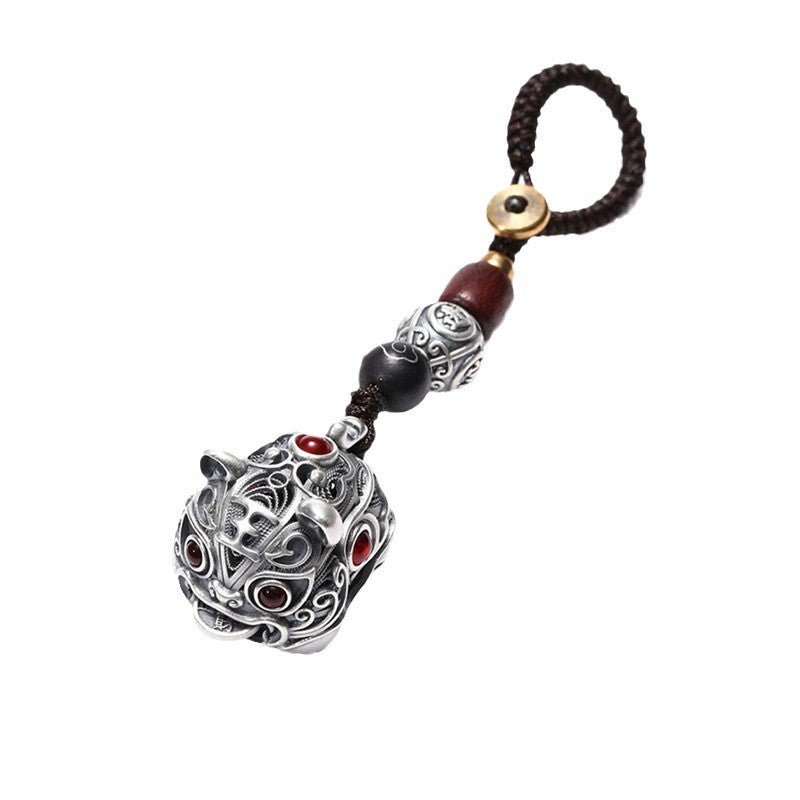 Tao Stones | Fortune’s Roar: Handcrafted Filigree Prosperity Tiger Keychain