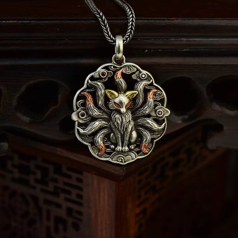 Tao Stones Nine-Tailed Fox Copper Pendant