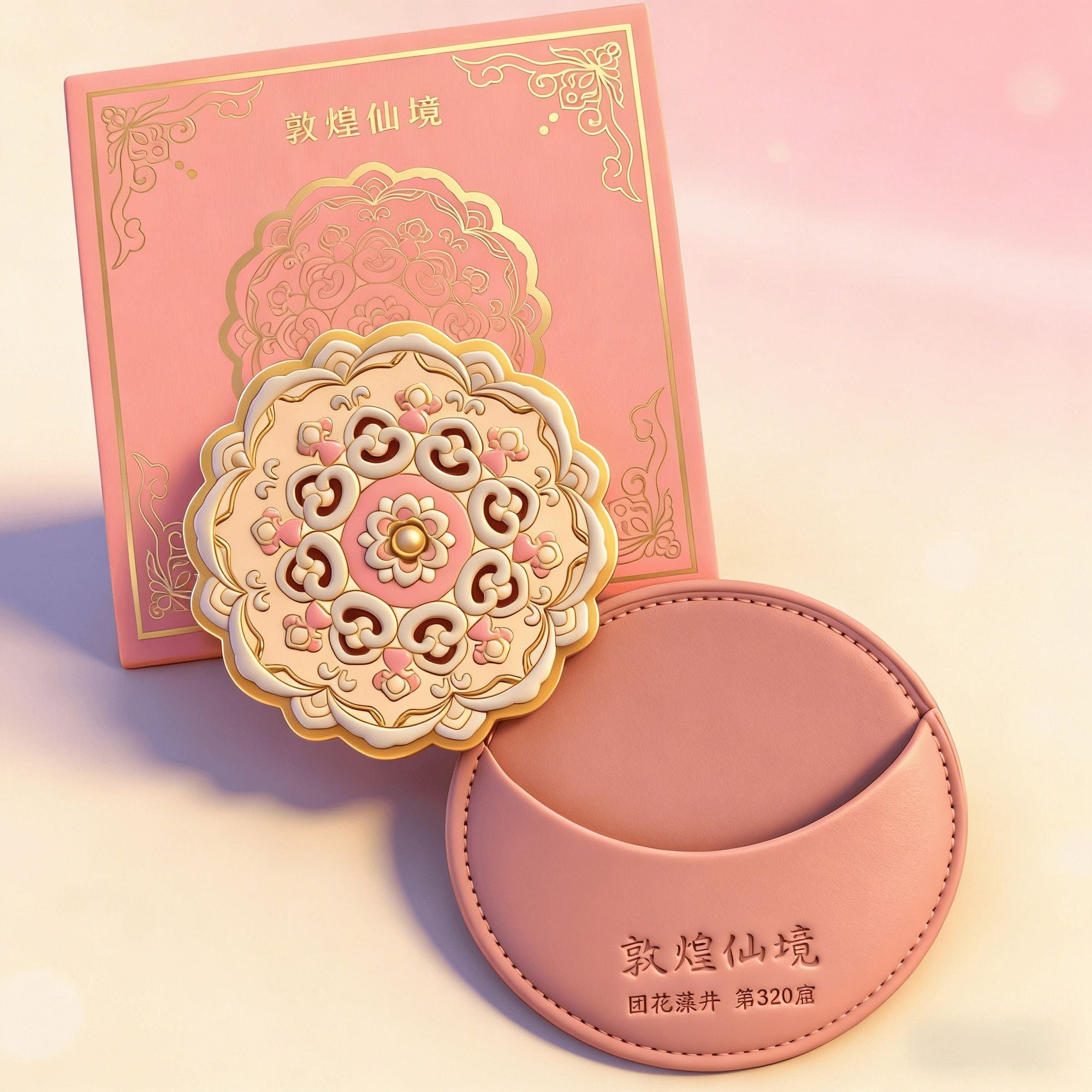 Tao Stones | Petal Radiance: The Blooming Dao Artisan Makeup Mirror