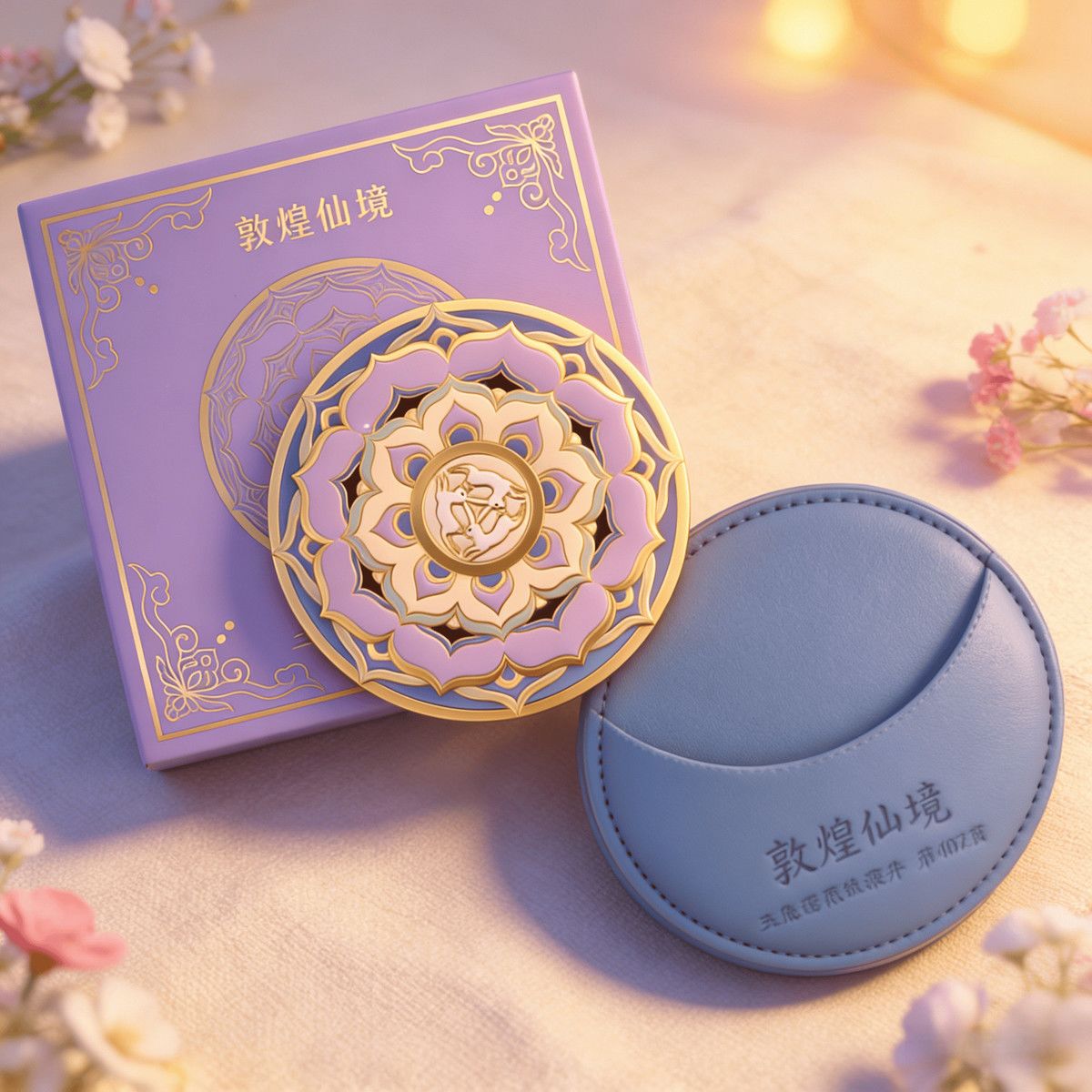 Tao Stones | Petal Radiance: The Blooming Dao Artisan Makeup Mirror