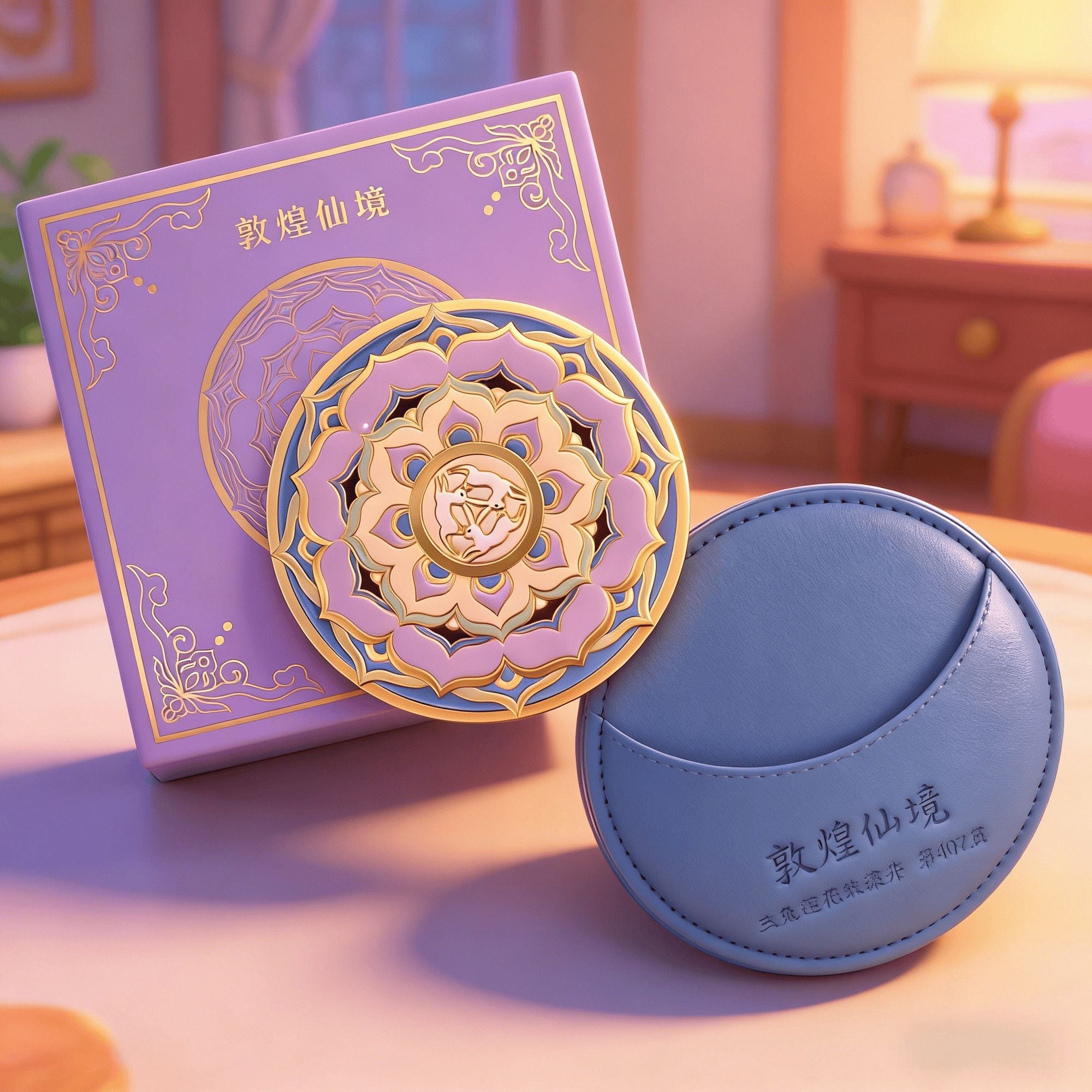 Tao Stones | Petal Radiance: The Blooming Dao Artisan Makeup Mirror