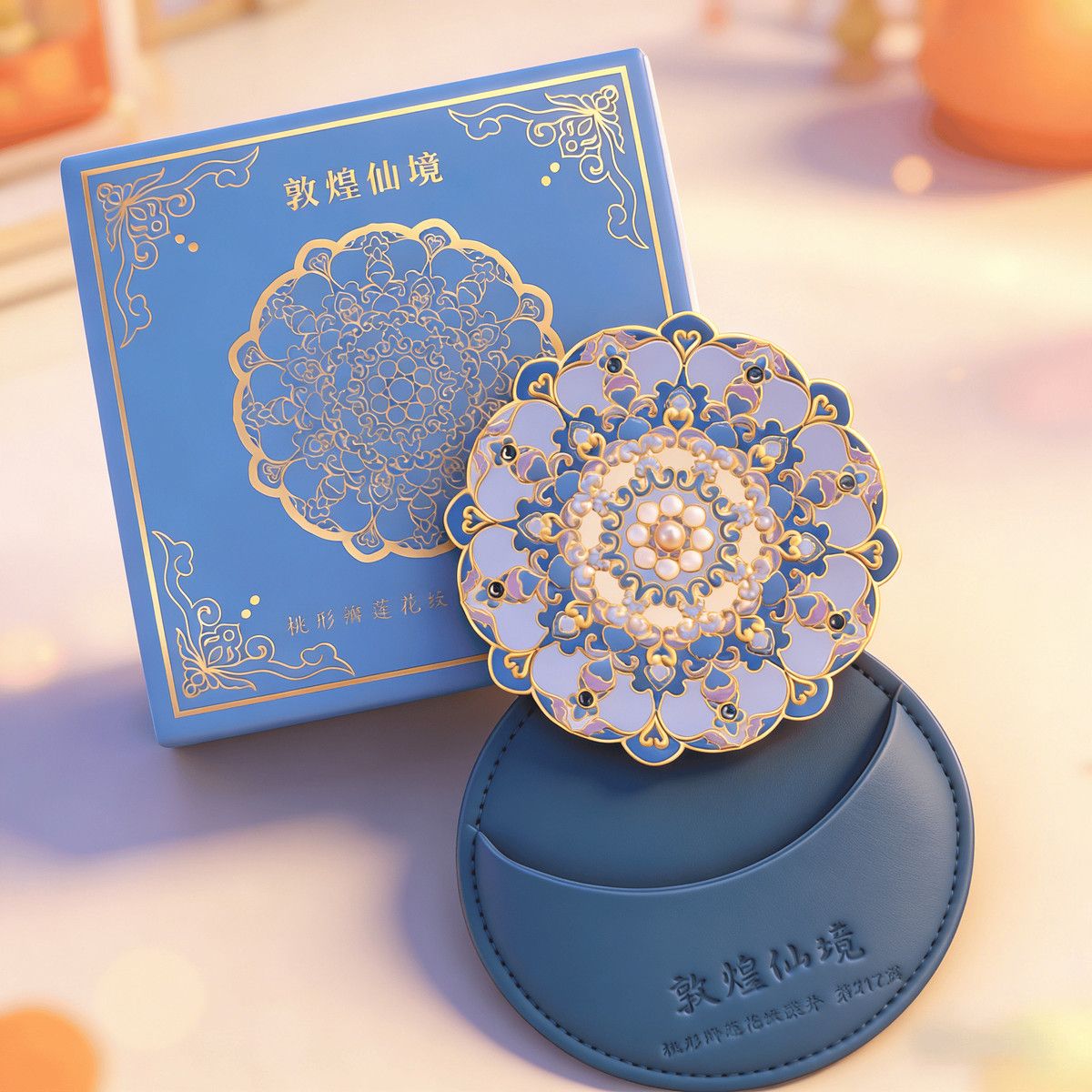 Tao Stones | Petal Radiance: The Blooming Dao Artisan Makeup Mirror
