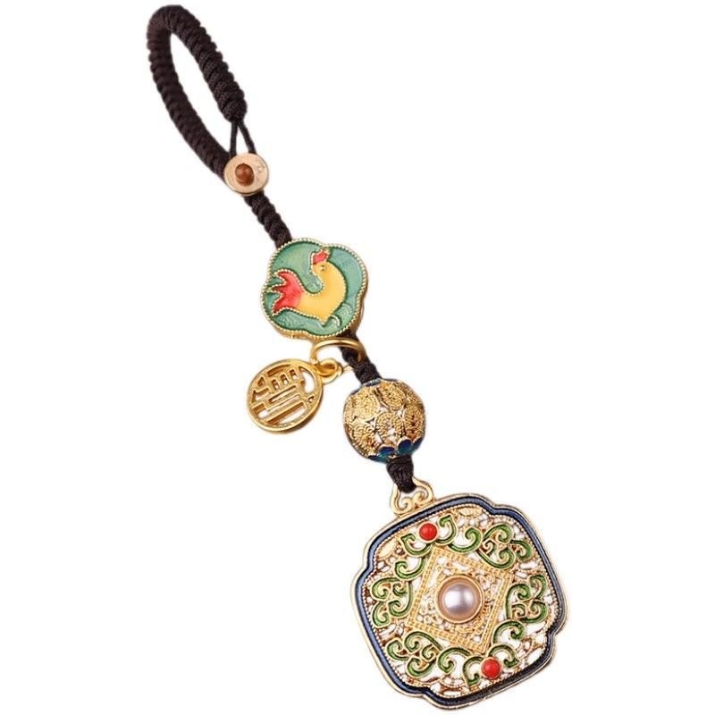 Tao Stones | Radiant Abundance: Handcrafted Enamel Wealth Amulet Keychain