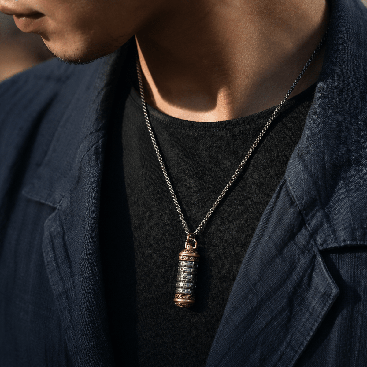 Tao Stones Revolving Mantra Copper Pendant