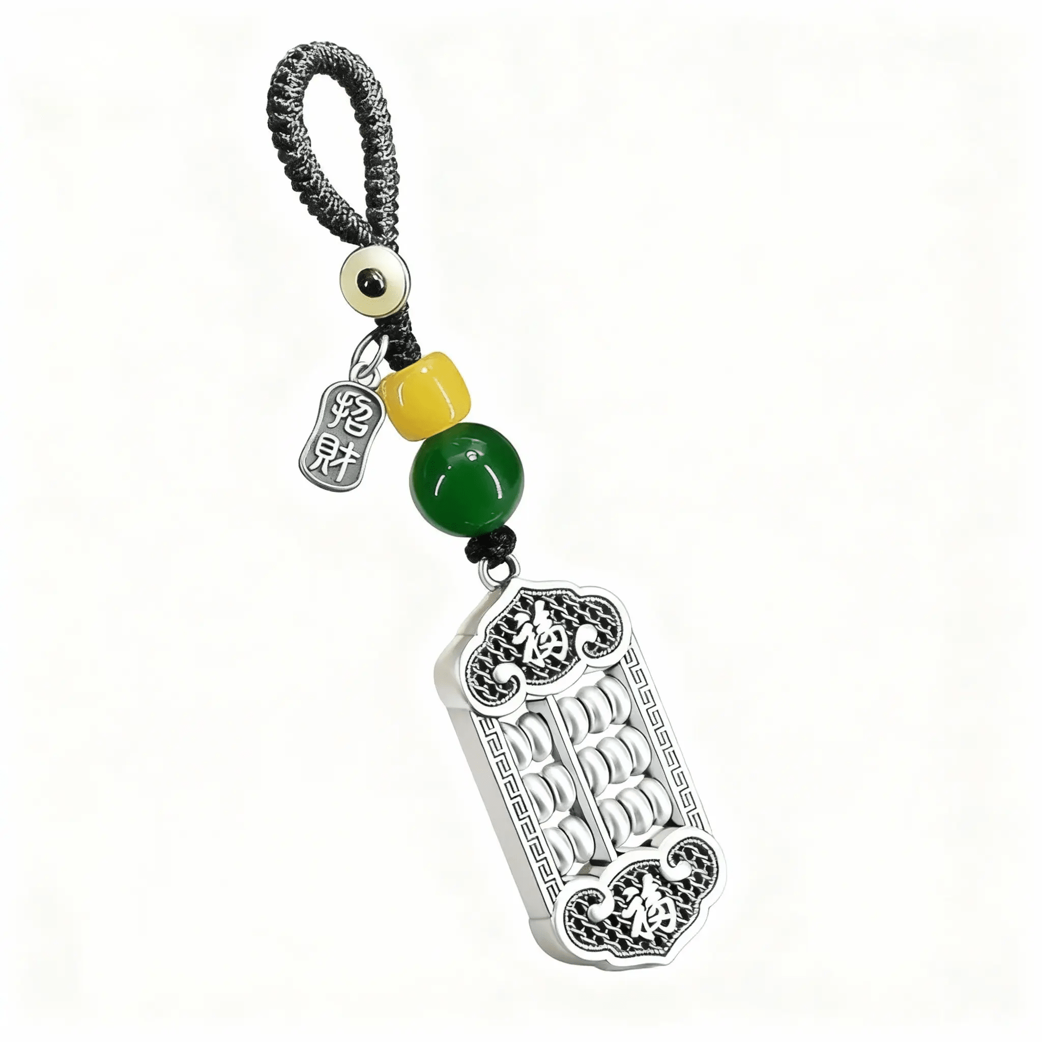 Tao Stones Silver Abacus Keychain