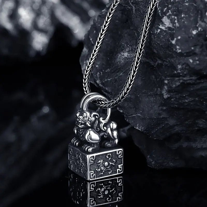 Tao Stones Taoist Copper Pixiu Seal Pendant