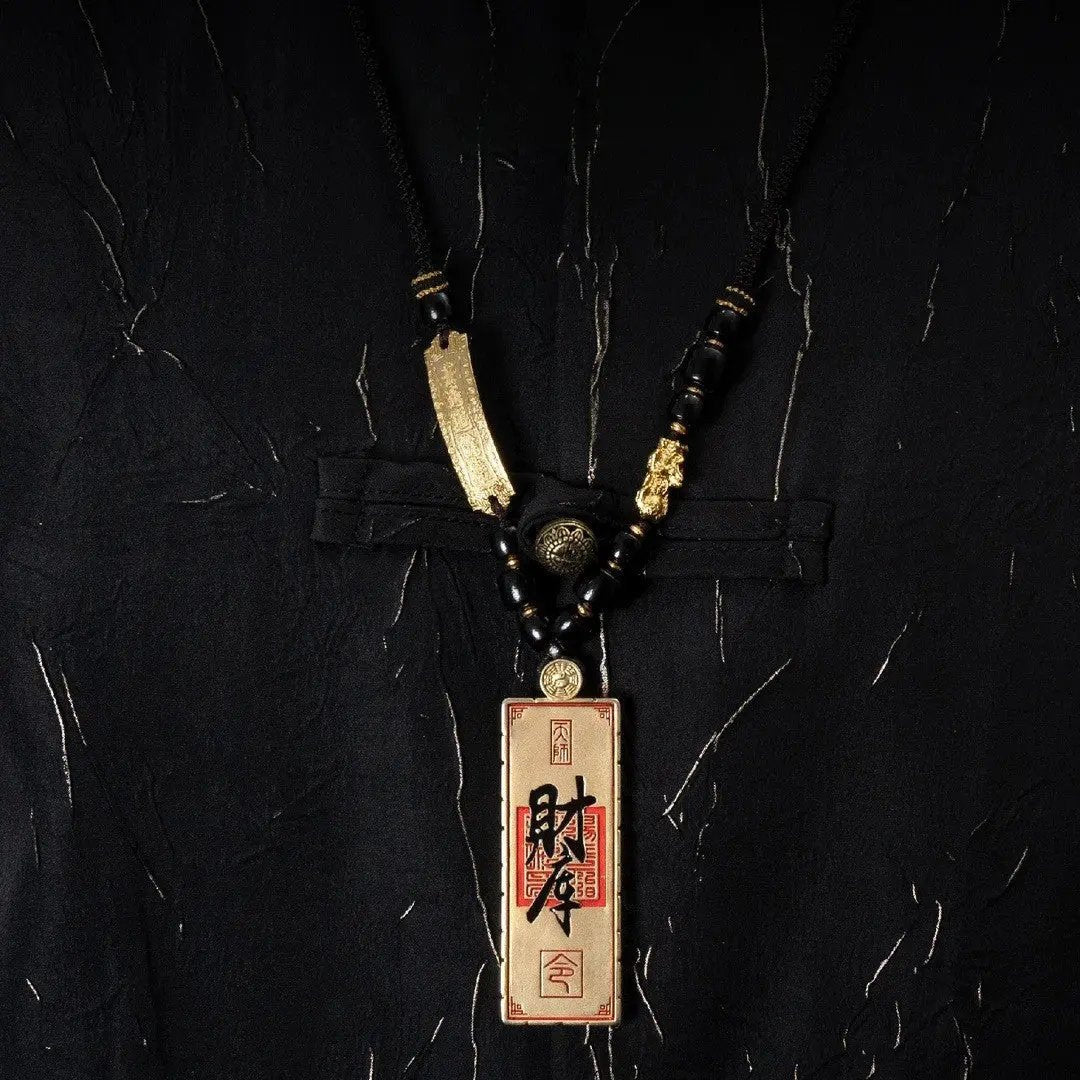 Tao Stones Taoist Five Paths Prosperity Talisman Pendant