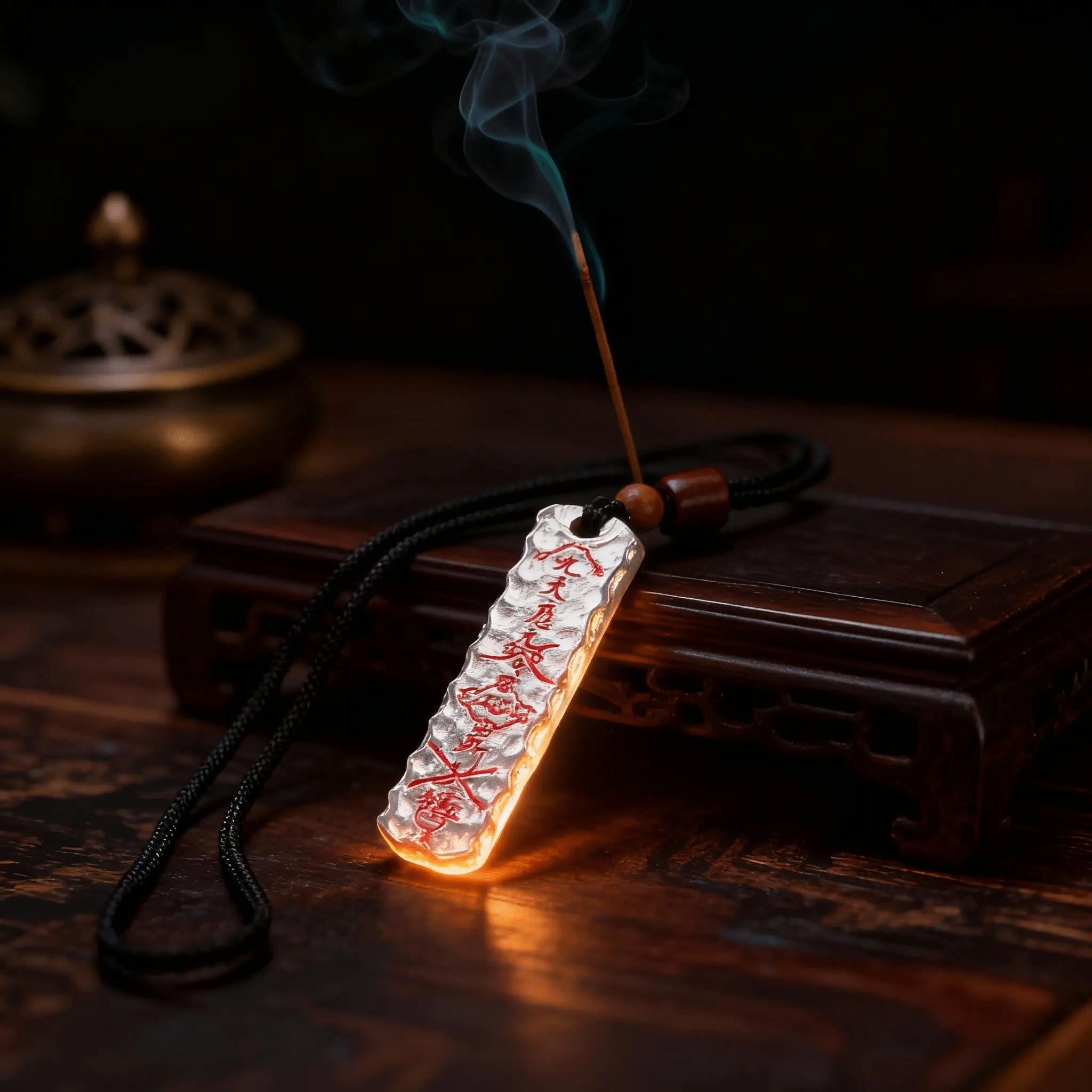 Tao Stones Taoist Five Thunder Command Silver Pendant