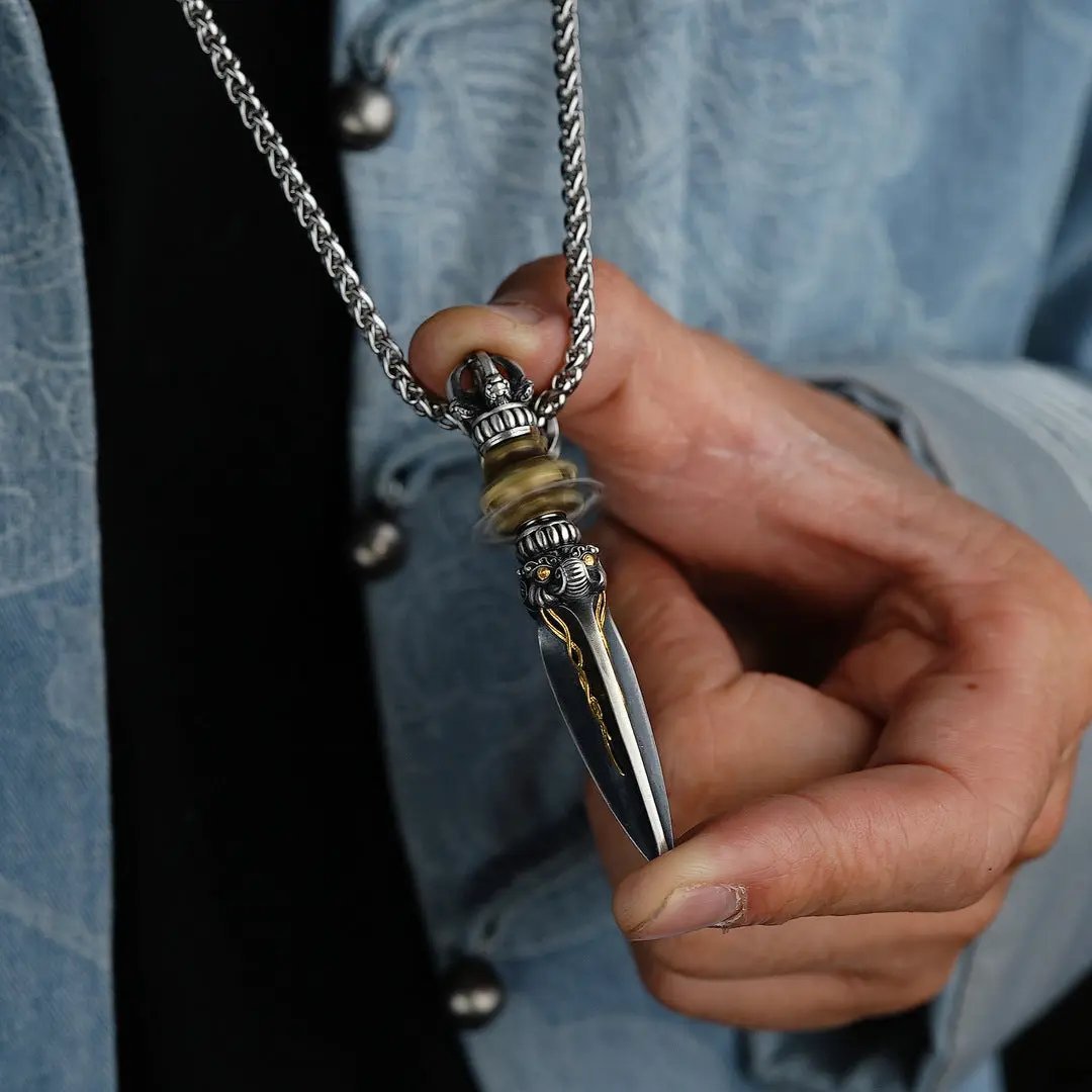 Tao Stones Taoist Ritual Sword Pendant