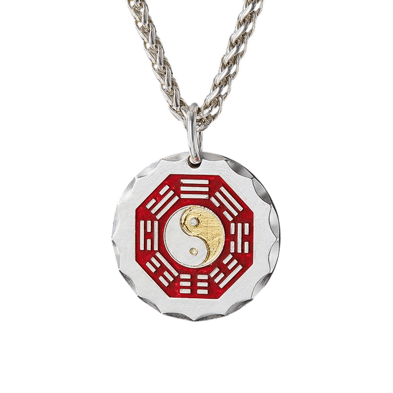 Tao Stones Yin-Yang Bagua Nine-Word Mantra Pendant